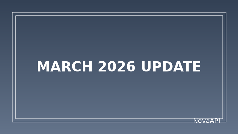 DaqiAPI March 2026 Update